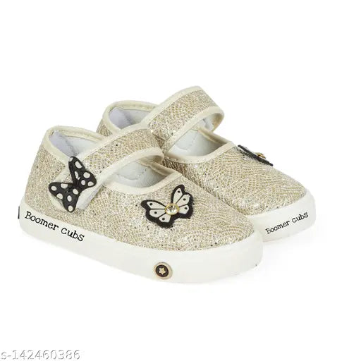 Canvas and rubber AngelwalkFashion Baby Sparkle Belly, embellished heel for casual outfits, size suitable for 18-24 months to 5 years old, handcrafted in India