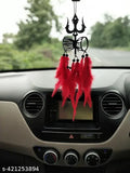 Handcrafted Lord Mahadev Car Dream Catcher - Natural materials, divine protection, tranquil driving accessory, Indian origin