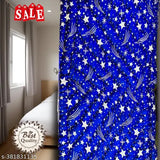 Microfiber blue star-design quilt, perfect for AC rooms & traveling, 3D printed, 1N, 4ft x 7.5ft x 7.5ft, best season sale, India origin