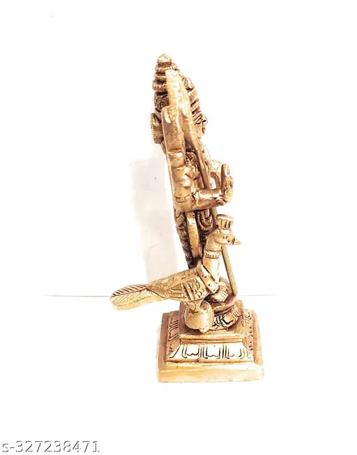 Brass Murugan idol, 250g, gold-toned, Indian origin