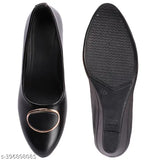 Synthetic embellished heels and flat bellies for women - Comfortable round buckle slip-ons, suitable for any season. Extra cushioning for long walks