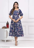 Printed rayon trendy dresses in short sleeves, vibrant combo colors, made in India (S-XXXL)