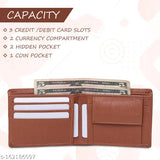 Faux leather trendy men's wallet, personalize with 4 compartments, textured pattern, customize color for unique style