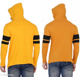 Tfurnish hooded cotton-blend full sleeve t-shirt, printed net pattern, long sleeves, S-XL sizes available