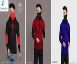 Cotton blend men's hooded t-shirts combo 3 - Solid long sleeves, fresh summer style for men and boys, under 299, India origin