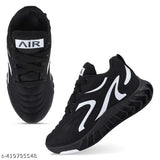 Comfortable mesh sole FIT 1 BLK boys shoe, featuring lace-up detail and padded heels for shock absorption, made with premium grade non-toxic materials. Ideal for ages 4-12 years. Indian craftsmanship ensures unsurpassed quality and style
