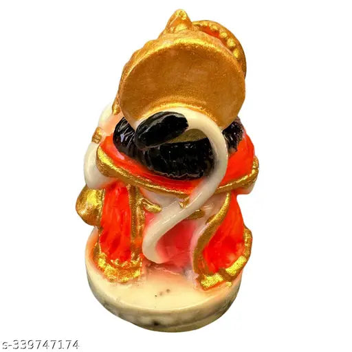 Marble Hanuman Ji Ki Murti in Blessing Posture, 2"x4"x1.5", modern idol for temple car dashboard or home decor
