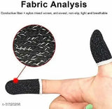 Four pack of fabric net gaming finger sleeves, elastic and sweat-absorbing for PUBG, RoS, Knives Out