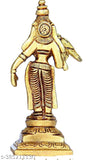 High-quality brass Meenakshi idol (180 gm), intricately handcrafted with antique finish, ideal for home or workplace
