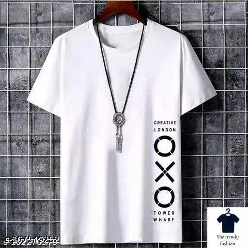 Premium polyester t-shirt (short sleeves, printed design) - men's size M, on hanger