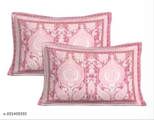 Cotton king double bed sheets with 2 plow covers, floral print in summer season