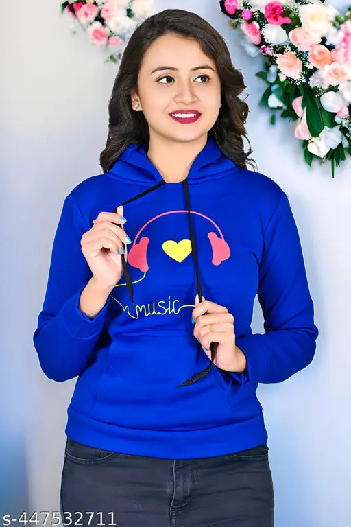 Wool girls hoodie sweatshirt with printed net pattern, long sleeves for kids (ages 4-14), Indian origin