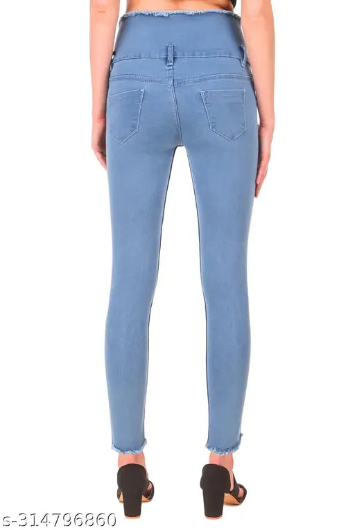 Women's printed net denim Fuchra jeans, size 28 (waist 28in, length 35in), from India