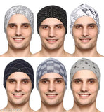 Printed Lycra SHAUN Men's skull cap, vibrant design, great for winter, made in India