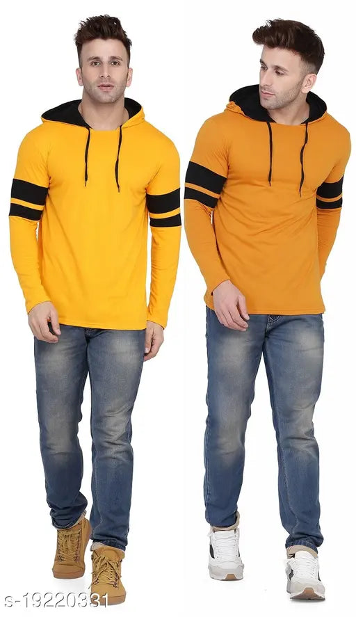 Tfurnish cotton blend hooded neck full sleeve t-shirt with printed net pattern, long sleeves, available in sizes S, M, L, XL