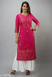 Rayon gold print kurta with tier sharara - MAUKA women's ethnic wear, beautiful floral design, India origin