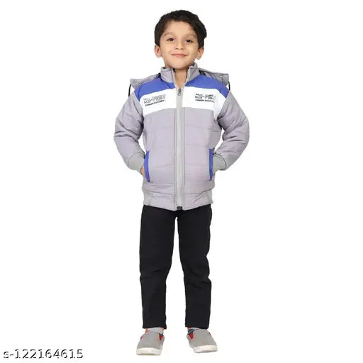 Nylon princess comfy boys jacket, solid color, long sleeves for kids' party wear (0-12 years), made in India
