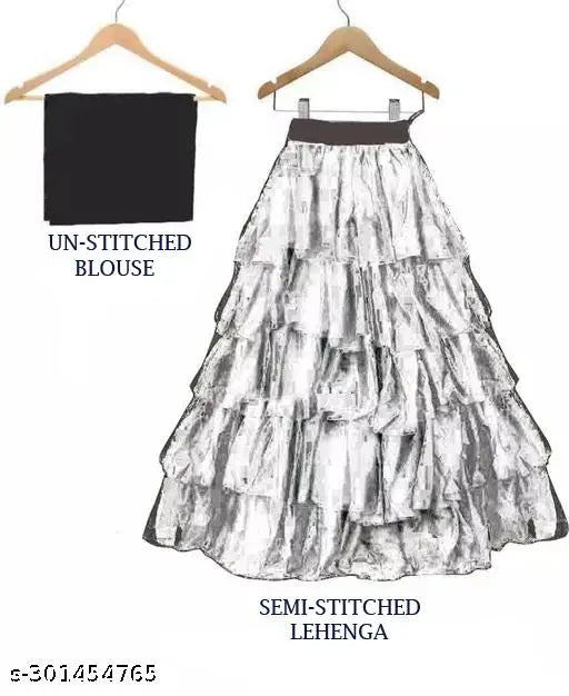 Satin and net ruffle embroidered lehenga-choli for kids, 100% quality product in various sizes from 2-16 years, Indian design