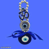 Om Blue Nazar Battu: Religious idol for home, office, or living room decor, promotes harmony & good luck. Indian origin