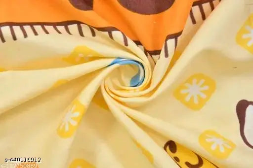 Cotton floral single bedsheet with pillow cover, ideal for kids' summer, superfine quality