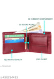 Faux leather wallet, solid color design for men, ideal for cards & bills (Indian origin)