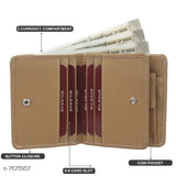 Leather casual modern men's wallet by Wildauk, free size (4cm x 3cm), Indian-origin