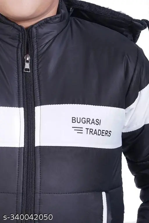 Waterproof boys jacket for party wear, made from polyester in solid colors. Comfortable and suitable for winter, available in sizes 2-3 years to 11-12 years (chest size 30 in - 36 in, length size 18 in - 23 in). Made in India