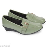 Patent leather Aadvit women's bellies, solid pattern, slip-on design in various sizes (IND-3, IND-4, IND-5, IND-6, IND-7, IND-8) from India