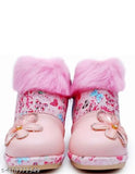 Synthetic leather girls boots with buckle fastening, ideal for baby and toddler wear (size: 0-9 years)