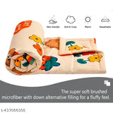 Cozy 220 Gsm printed microfiber quilted comforter, single 60x90 inches bed size, ultra-soft and hypoallergenic