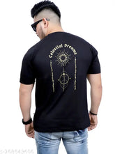 Black Spunky Monkey Men's Printed Cotton T-shirt, high-quality PC sinker fabric, short sleeves, made in India