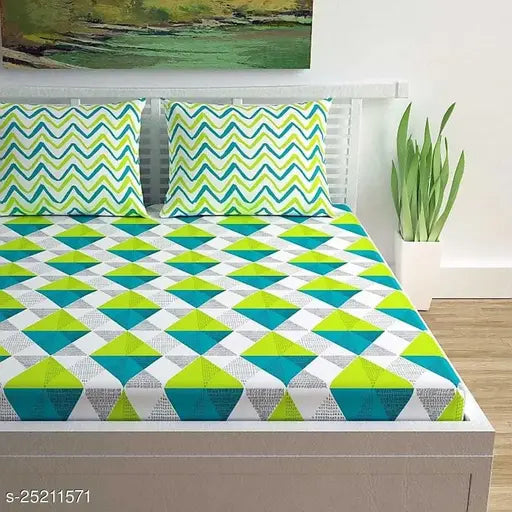 Gorgeous attractive cotton queen-sized bedsheets (93x83in, 4 pillow covers), trendy double bed combo pack from India