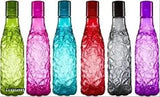 Multicolor mosaic pattern plastic water bottle set for kids, 6 pieces, BPA-free and spill-proof