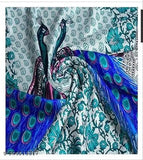 Premium peacock-patterned cotton flat sheets for luxurious summer comfort, ideal for adults, made in India