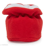 Soft velvet baby booties with smiling panda face, India-made velvet & polyurethane infant footwear