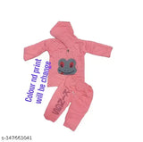 Wool Kids Shuit in printed net pattern, long sleeve design, varied colors for 6-18 months