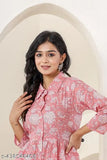 Rayon slub printed Rajasthani kurta and palazzo set for women, two-piece Indian fashion