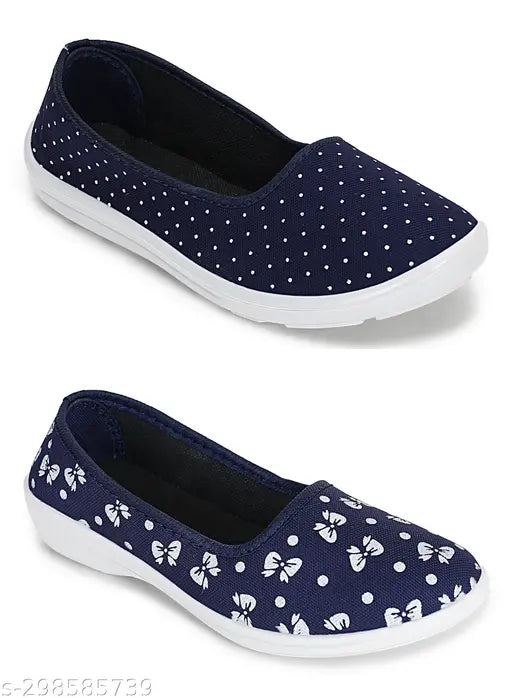 Multicolor synthetic slip-on printed ballerina wedges - Indian designer women's sandals for special occasions
