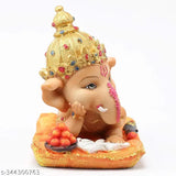 Resin Ganesh Idol, 16cm x 129cm, exquisite Indian craftsmanship, decor for home or office