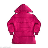 Stylish red nylon winter jacket for girls, insulated and durable, ideal for cold weather adventures