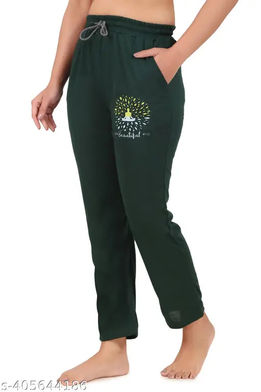 Trendy women's maxi cotton-blend pyjama set (2 pack), ideal for travel, sports, and casual wear