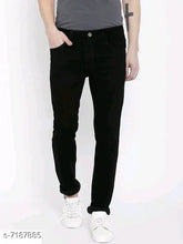 Stretchable denim jeans for men by Ansh Fashion Wear, India. Made of durable denim fabric, available in size 32 (waist 32 inches, length 38 inches)