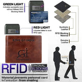 Brown leather Growth India men's wallet, free size with two compartments