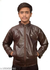 Scuba leather jacket for boys, waterproof and long sleeves, size 2-3 years