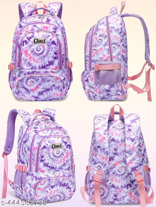 Canvas tie-dye kids backpack, ideal for 8-10 year old girls and teenagers. Perfect for school essentials or weekend adventures