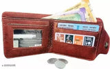 Textured synthetic brown wallet, perfect gift for men on special occasions like birthday, anniversary, Father's Day, or friendship day