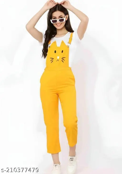 Cotton blend printed net jumpsuit for girls (XS-L), Indian fashion