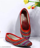 Red synthetic leather embellished bindi, Indian slip-on accessory
