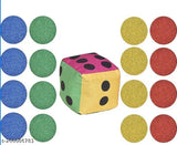 Cotton Ludo bedsheets set with dice, ideal for summer, includes 2 pillow covers, easy hand or machine wash, origin India (90x100)