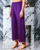 Vichitra Silk Embroidered Purple Kurta Set with Organza Dupatta and Bottomwear - Rich, traditional Indian ethnic fashion for women, handcrafted in India